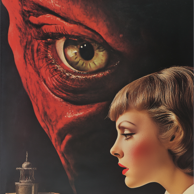 Vintage Demon Eye Advertisement