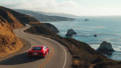 Audi R8 on California Coast