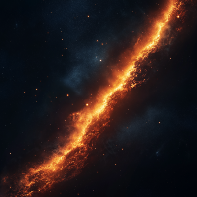 Fiery Flame Effect in Space