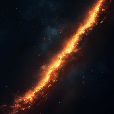 Fiery Flame Effect in Space