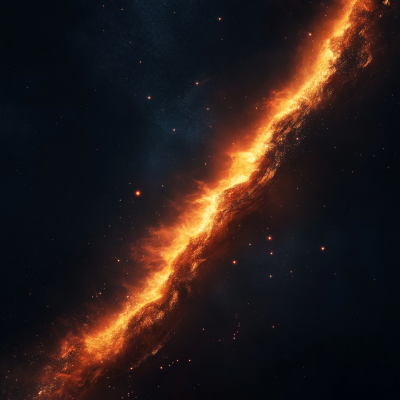 Fiery Flame in Space