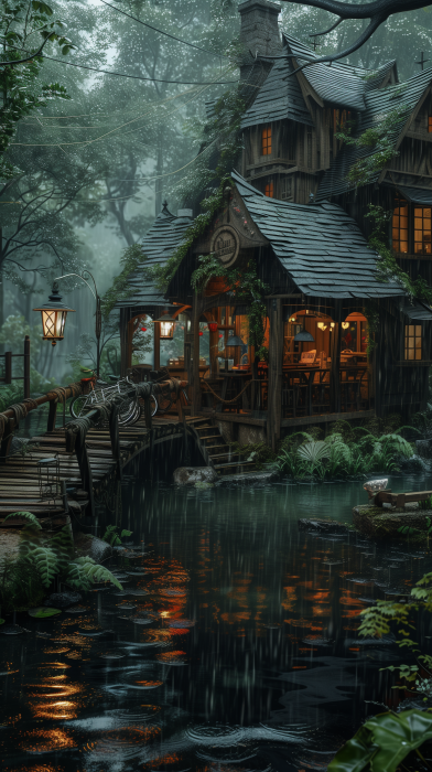 Cozy Forest Coffee Shop