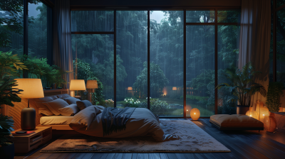 Cozy European Bedroom After Rain