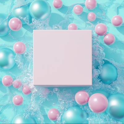 Product Box in Bubbles