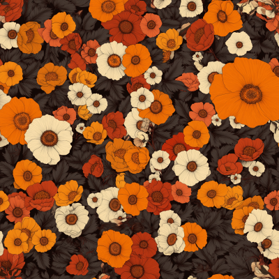 Halloween Floral Pattern