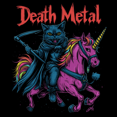 Fierce Cat and Colorful Unicorn
