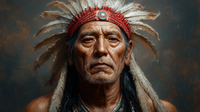 Portrait of an Old Indian Chief