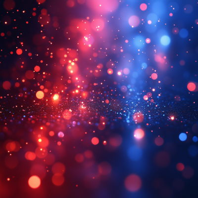 Blue and Red Bokeh Lights