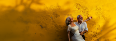 Elderly Couple Playing Together