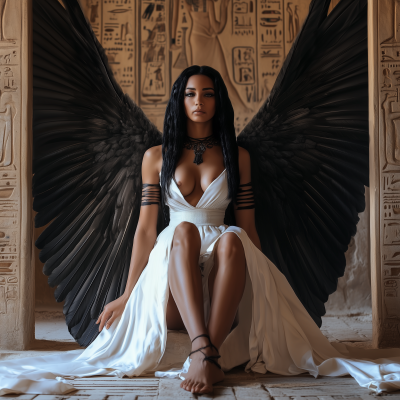 Queen Ma’at in Silk Dress