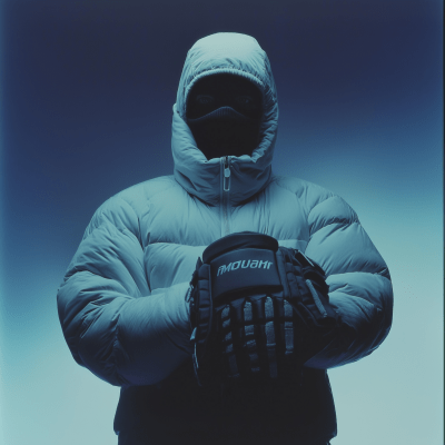 Mysterious Man in Puffer Jacket