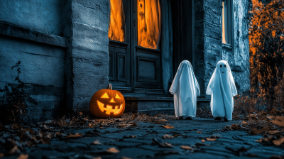 Frightened Neighbors on Halloween