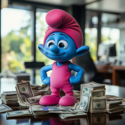 Smurf in Modern Office