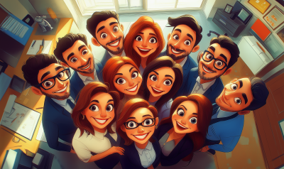 Office Team Caricature