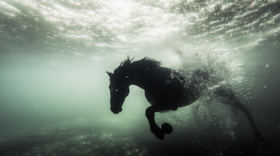 Struggling Underwater Horse