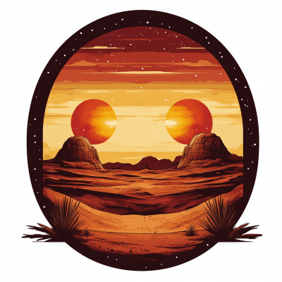 Tatooine Sunset Scene