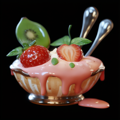 3D Emoji Style Dessert Spoon