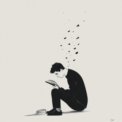 Man Logging in a Journal