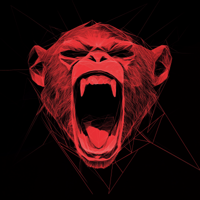 Stylized Monkey Head