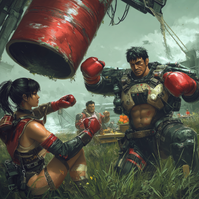 Futuristic Boxing Sparring
