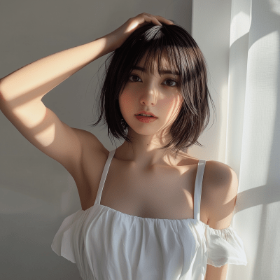 Japanese Woman With Bob Hair