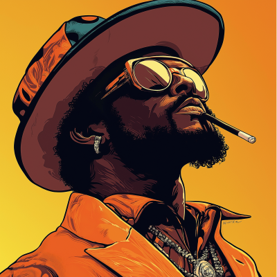 Vintage Funk Style Illustration