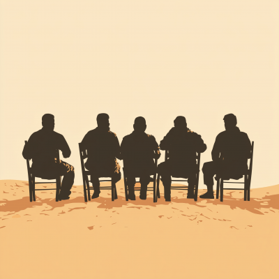 Desert Soldiers Silhouette