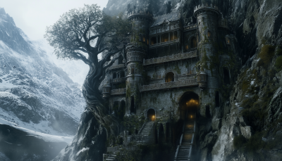 Ancient Temple in a Haunted Landscape