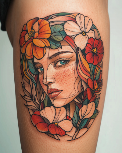 Colorful Neo-Traditional Tattoo