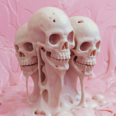 Melting Skull Ice Cream