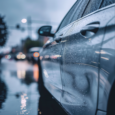 Raindrops on Windshield