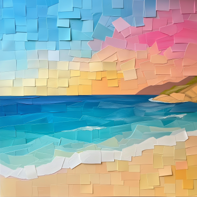 Colorful Beach Scene