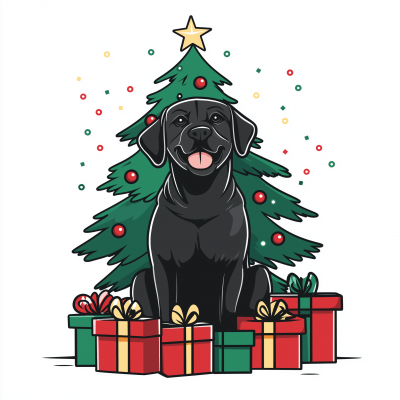 Happy Labrador Christmas
