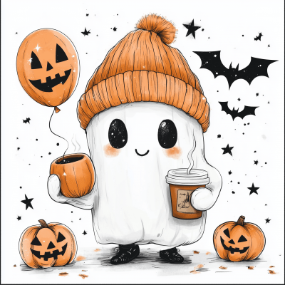 Halloween Ghost Illustration