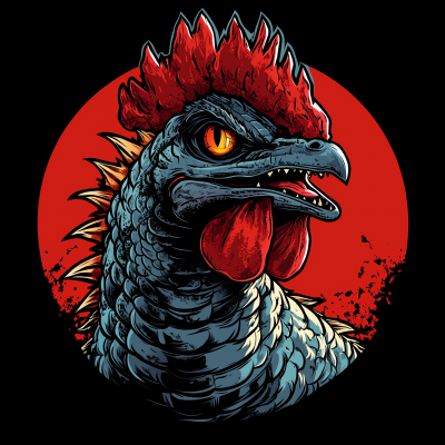 Rooster Godzilla Mix