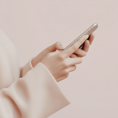 Woman’s Hand Using Smartphone