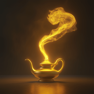 Glowing Genie Lamp