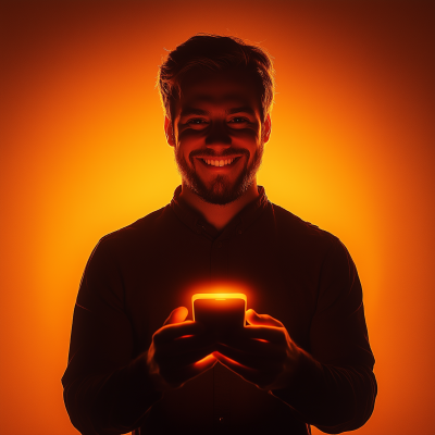 Gentle Portrait in Orange Light