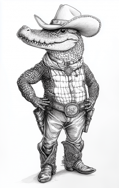 Cowboy Alligator