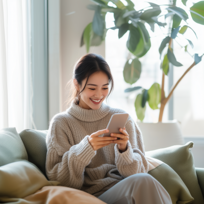 Cheerful Online Shopping
