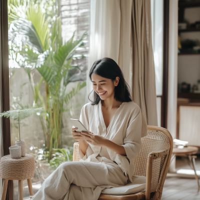 Joyful Indonesian Housewife