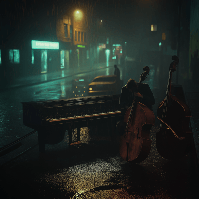 Gloomy 1960s Street Scene