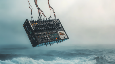 Retro Synthesizer Above the Waves