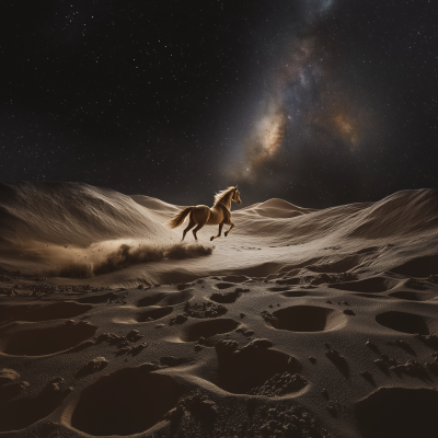 Galloping Horse on the Moon