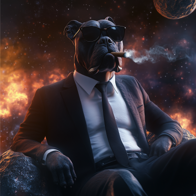 Dapper Cane Corso in Space