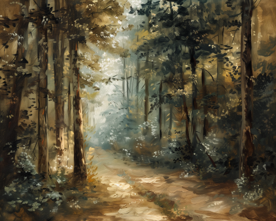 Vintage Forest Landscape