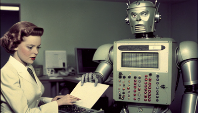 Vintage Office Worker
