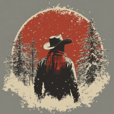 Cowboy Country Christmas Shirt Design