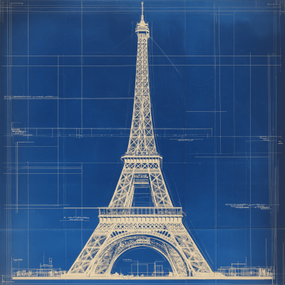 Eiffel Tower Blueprint