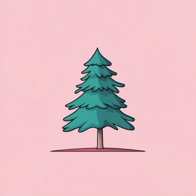 Minimalist Pine Tree Illustration